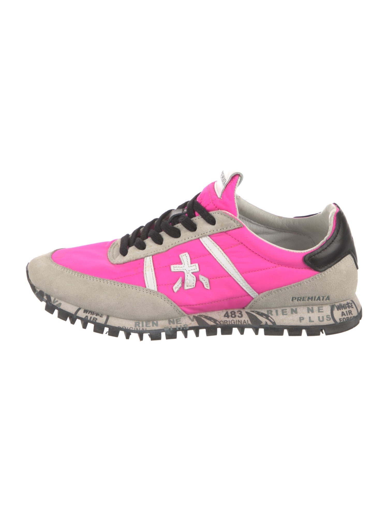 Premiata Leather Printed Sneakers