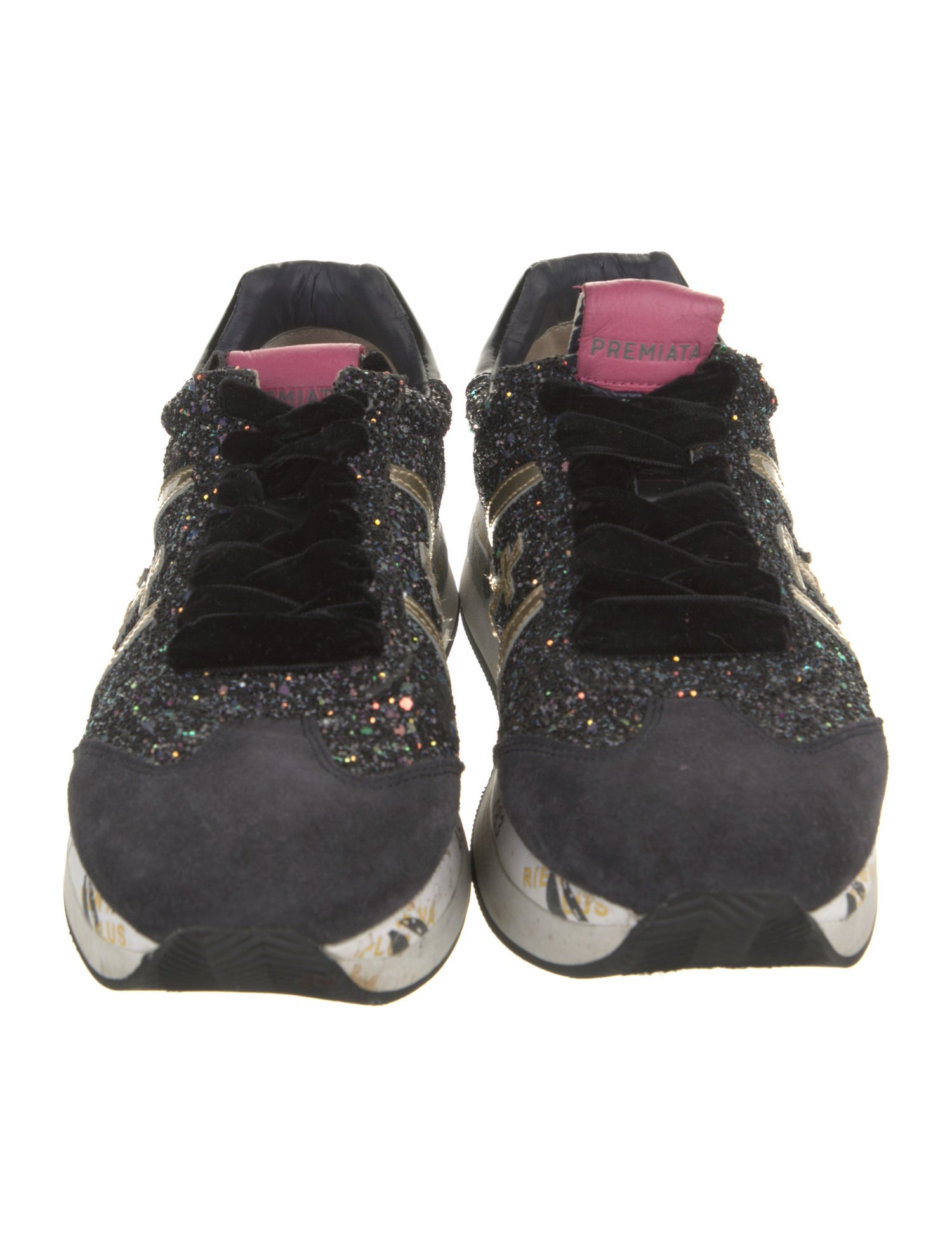 Premiata Suede Printed Athletic Sneakers