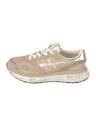 Premiata Suede Leather Trim Embellishment Sneakers