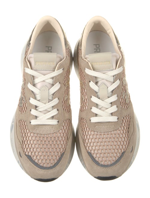 Premiata Suede Leather Trim Embellishment Sneakers