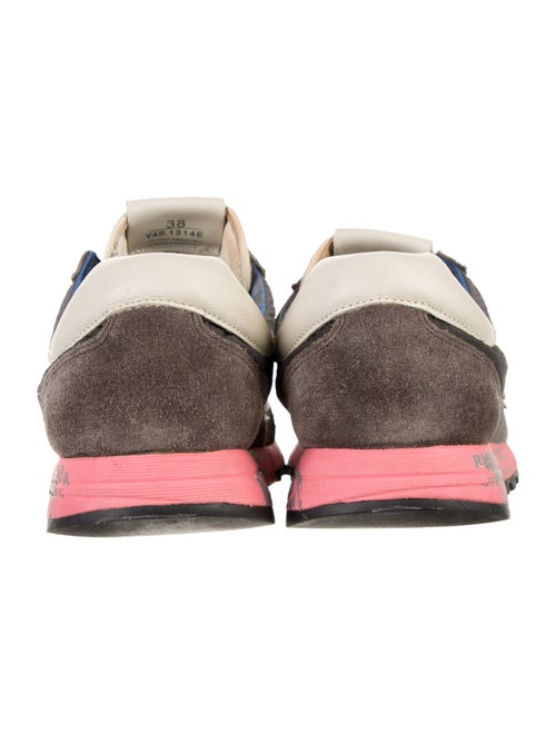 Premiata Leather Printed Athletic Sneakers