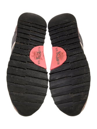 Premiata Leather Printed Athletic Sneakers