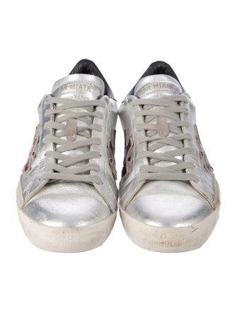 Premiata Leather Graphic Print Sneakers