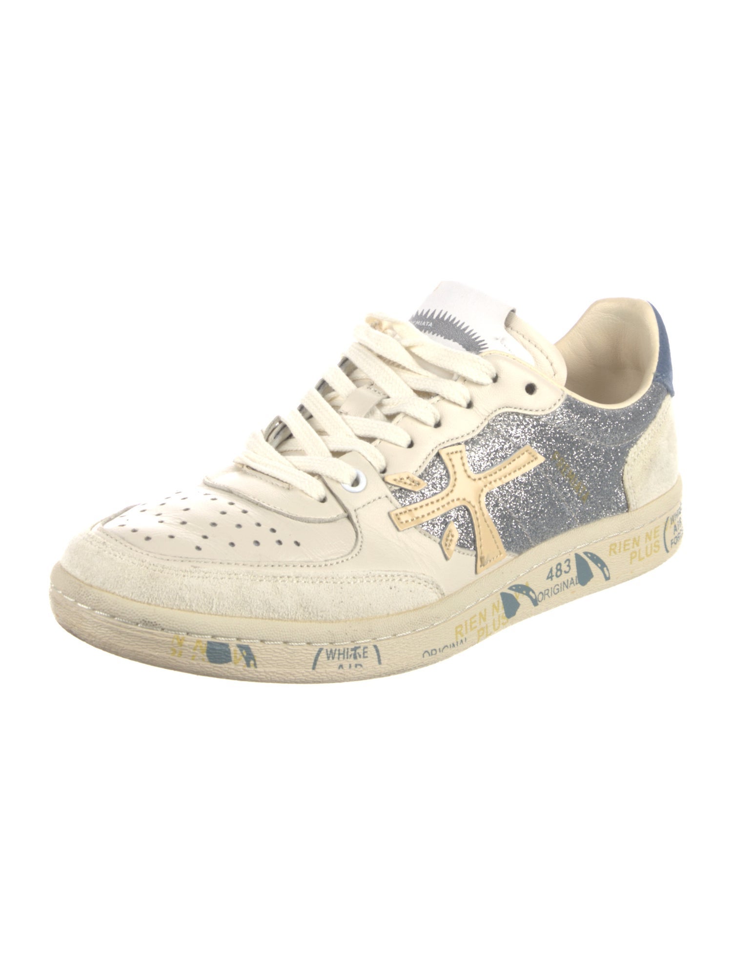 Premiata Suede Graphic Print Sneakers