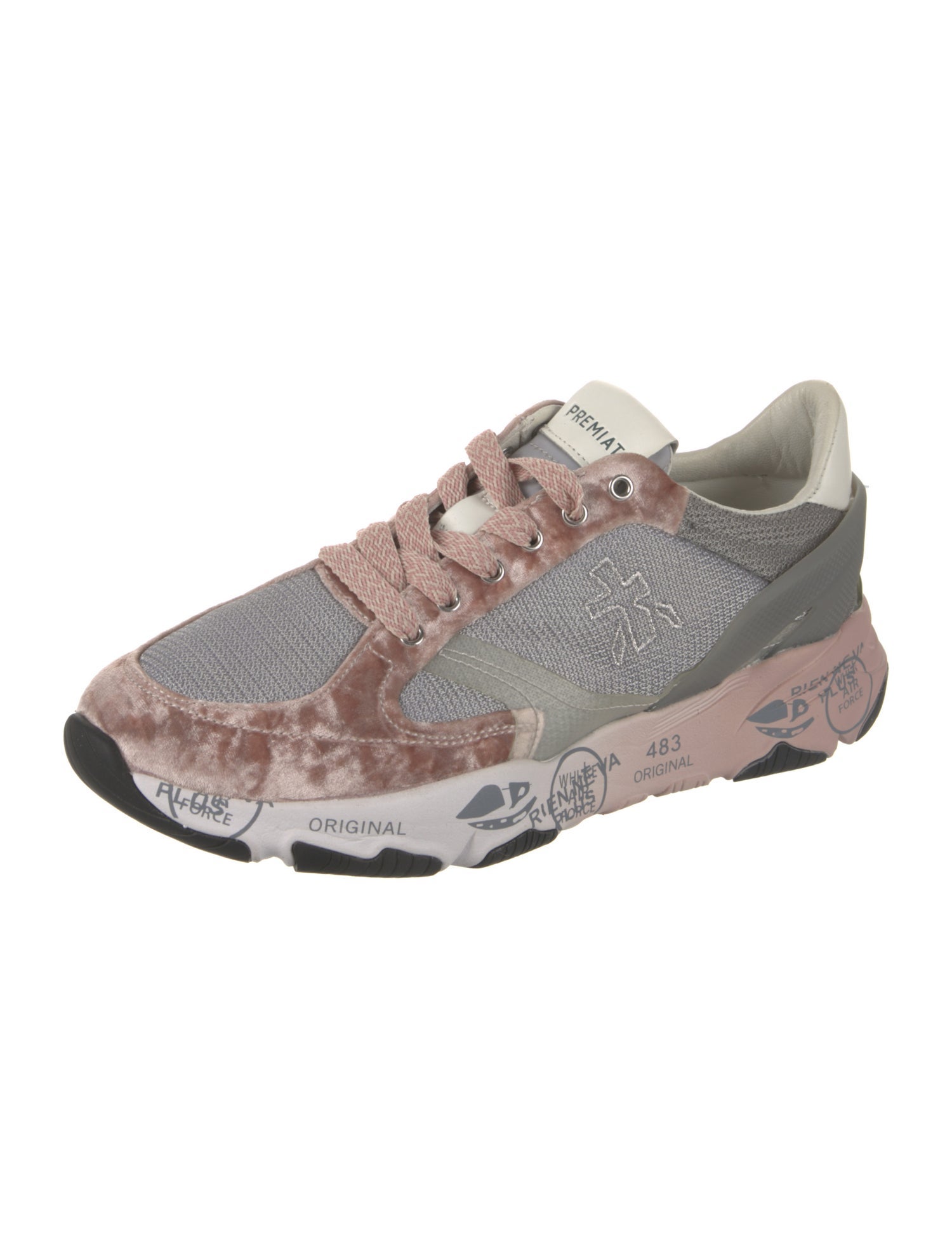 Premiata Mesh Patterned Sneakers