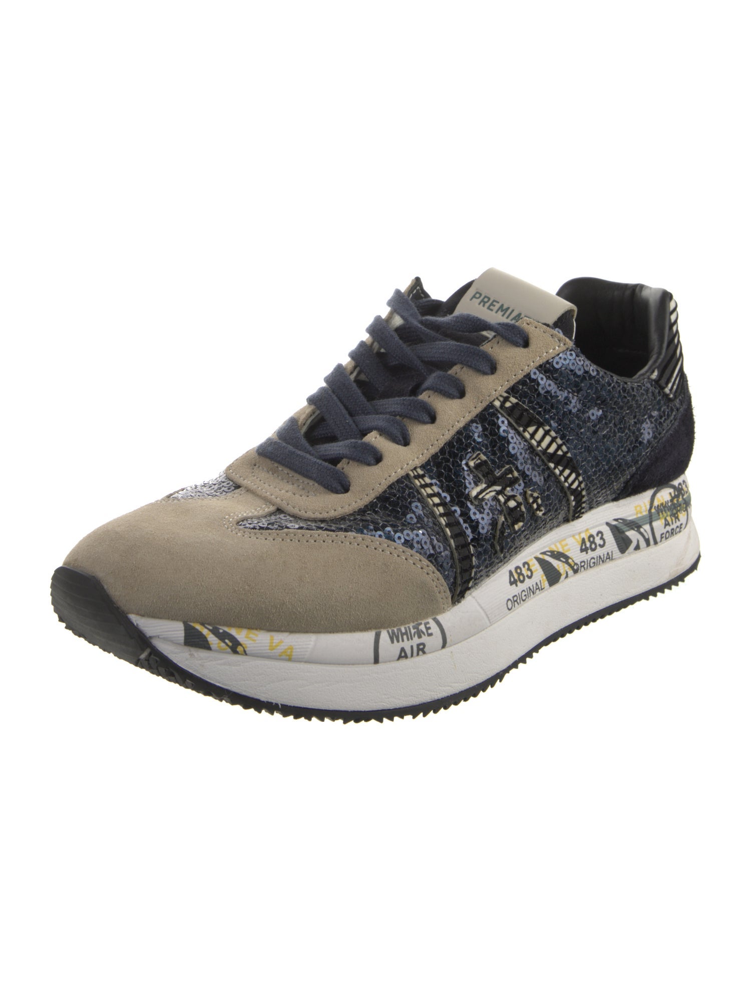 Premiata Suede Printed Sneakers