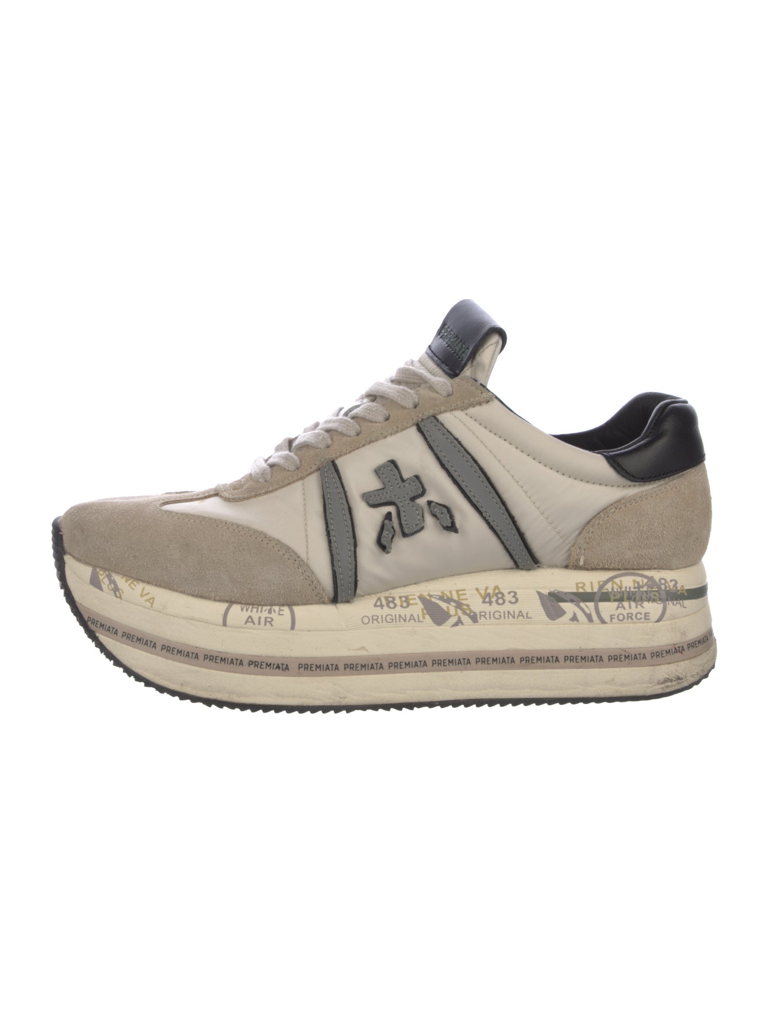Premiata Suede Printed Espadrille Sneakers