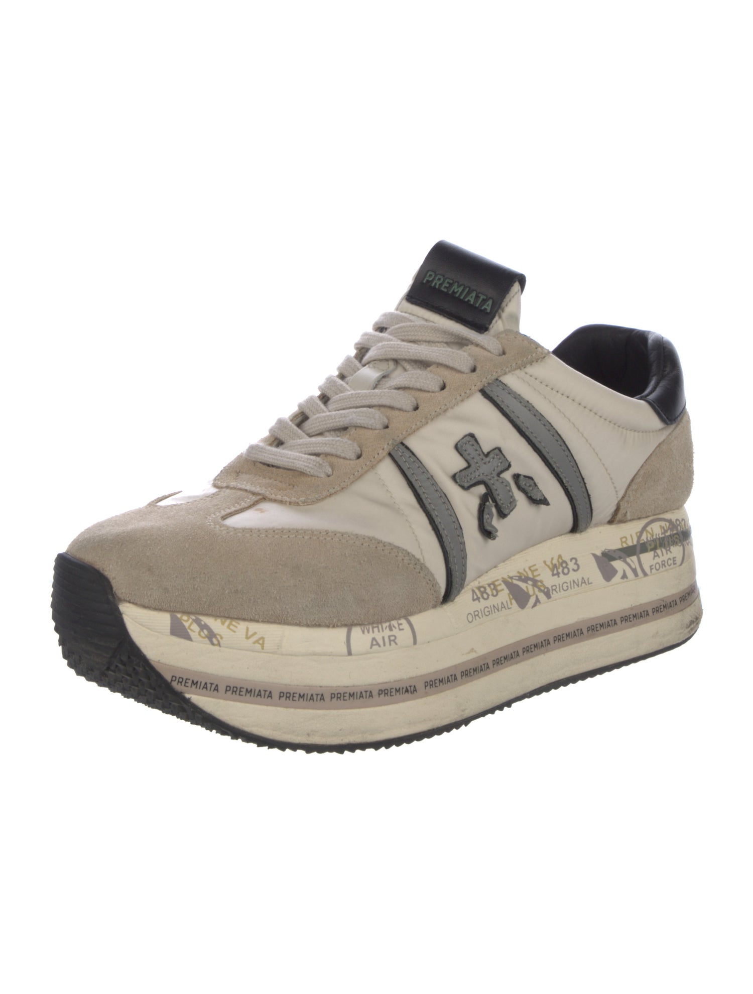 Premiata Suede Printed Espadrille Sneakers