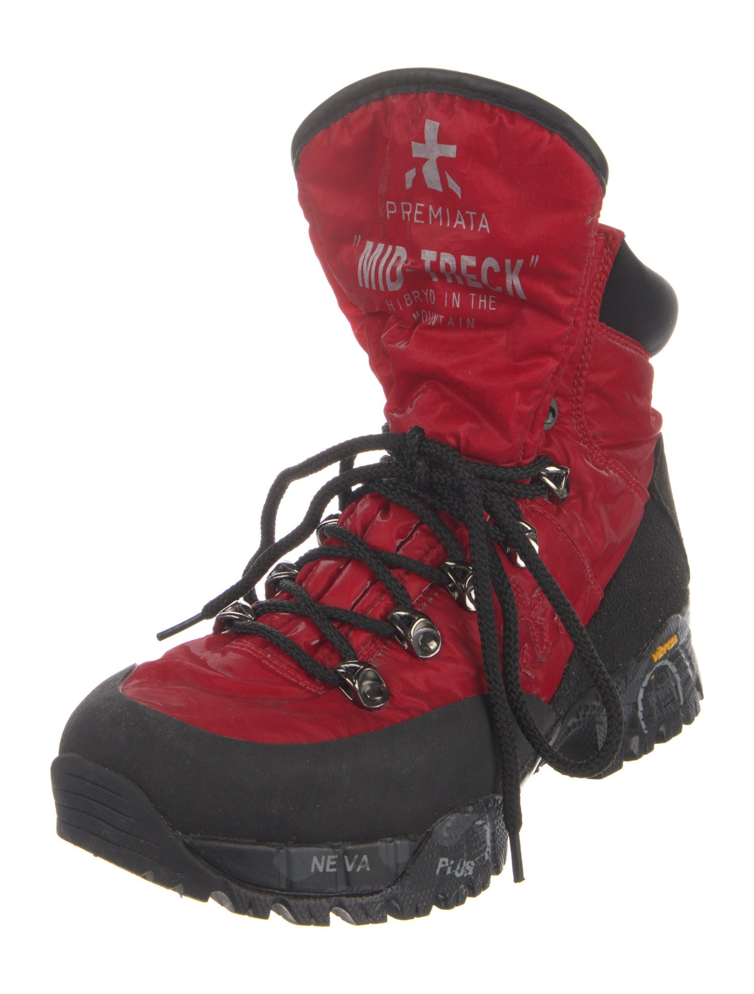 Premiata Nylon Colorblock Pattern Hiking Boots