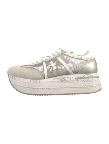 Pre-owned Premiata Suede Colorblock Pattern Sneakers In Neutral