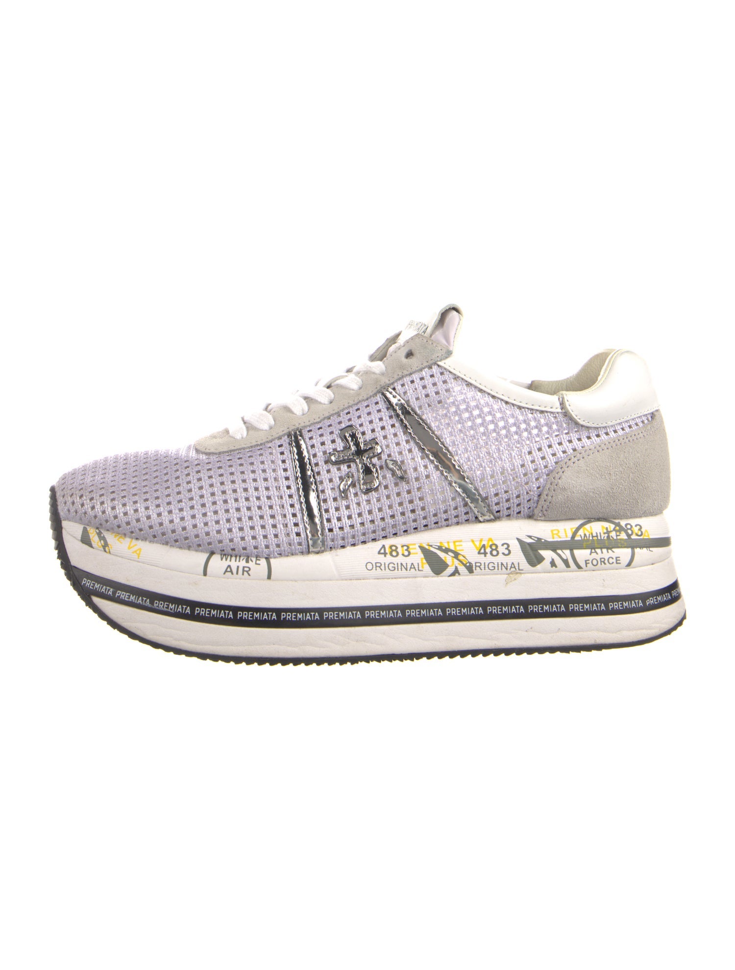 Premiata Mesh Printed Sneakers