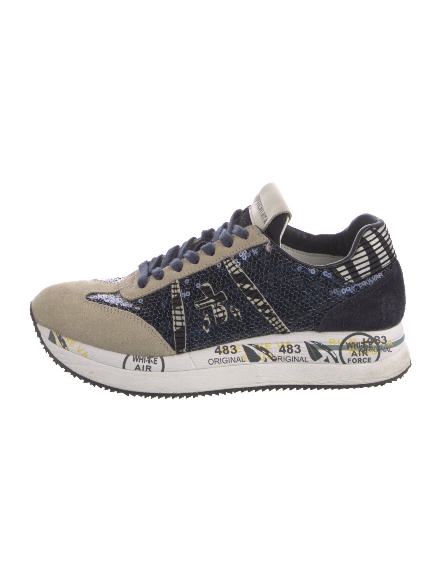 Premiata Sequins Printed Sneakers