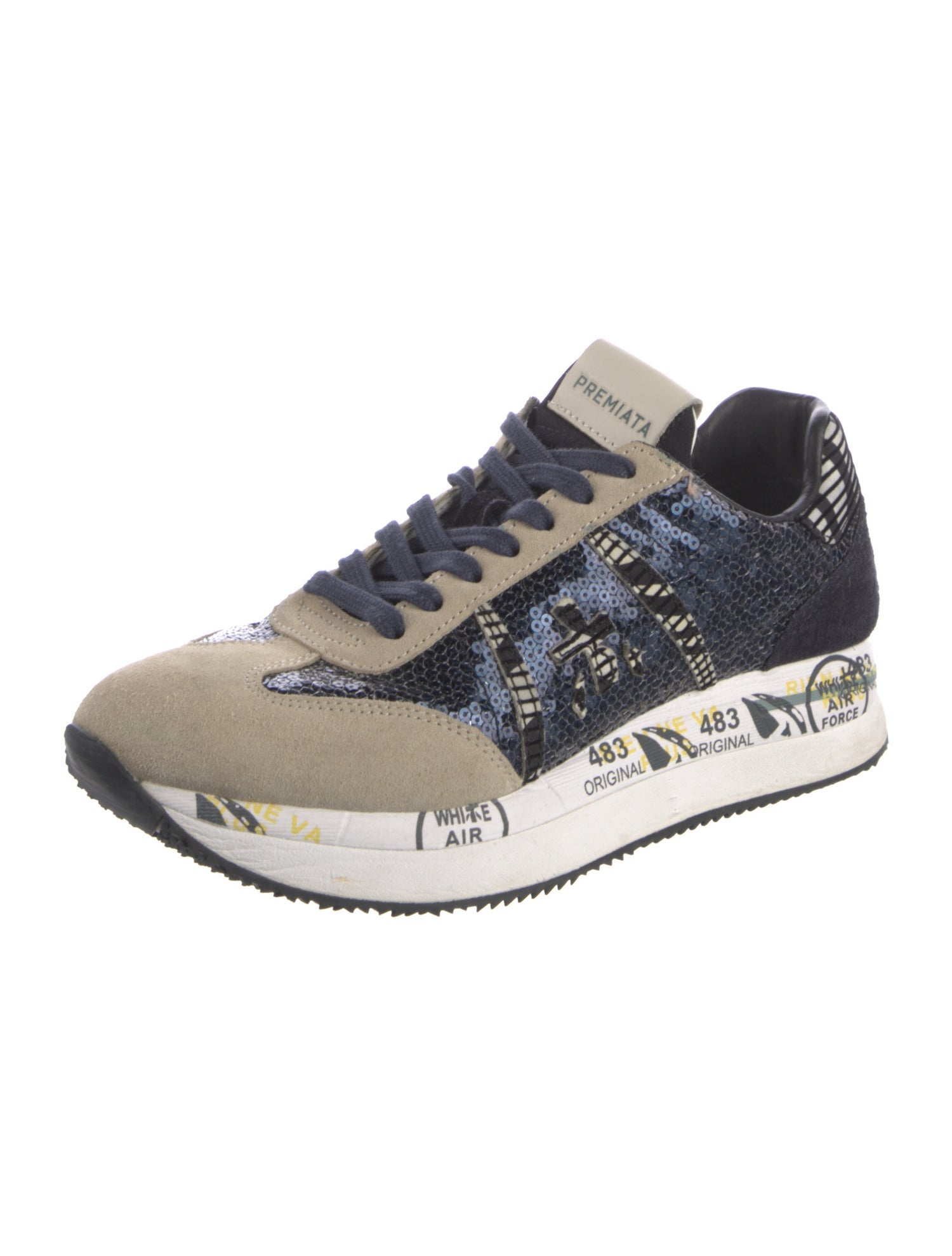 Premiata Sequins Printed Sneakers