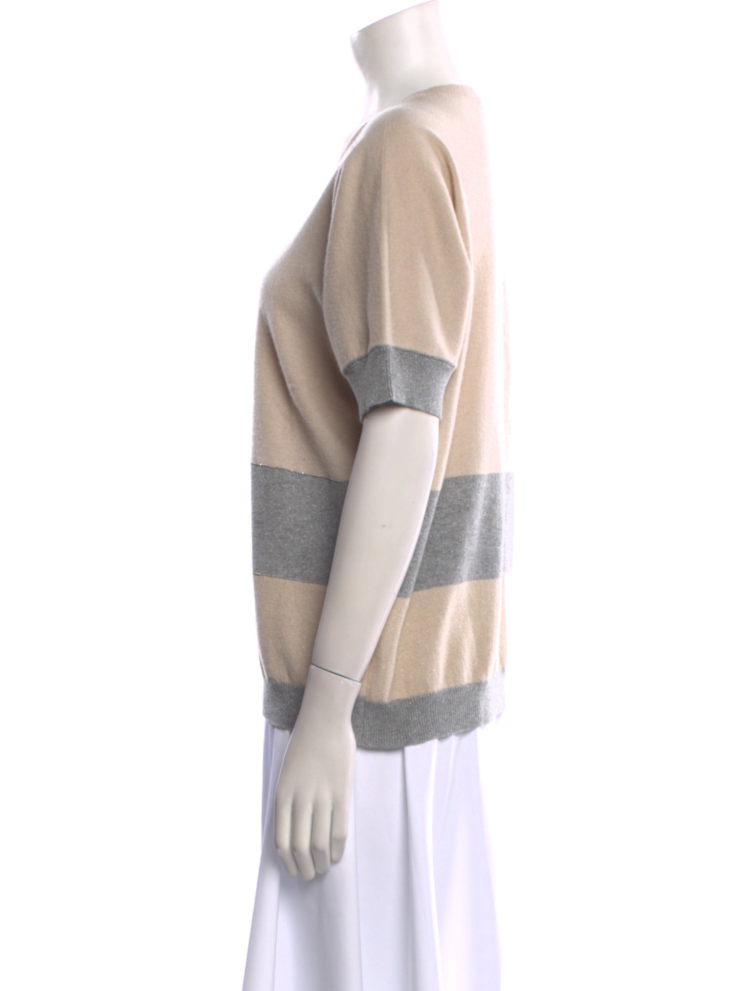 Peserico Striped Scoop Neck Sweater