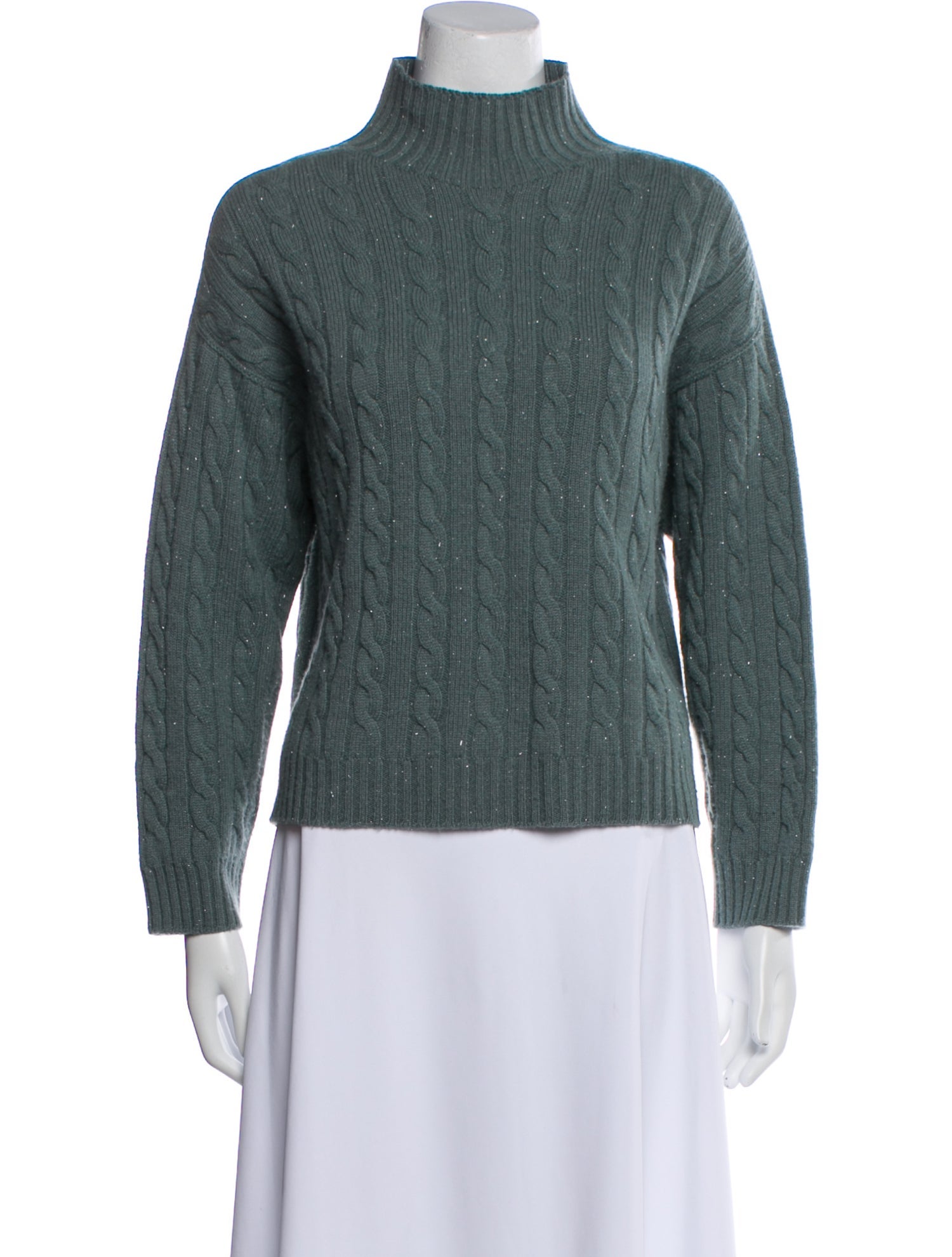 Peserico Virgin Wool Mock Neck Sweater