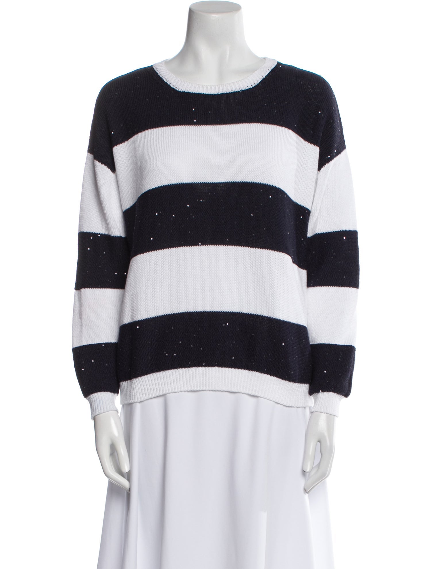 Peserico Striped Scoop Neck Sweater