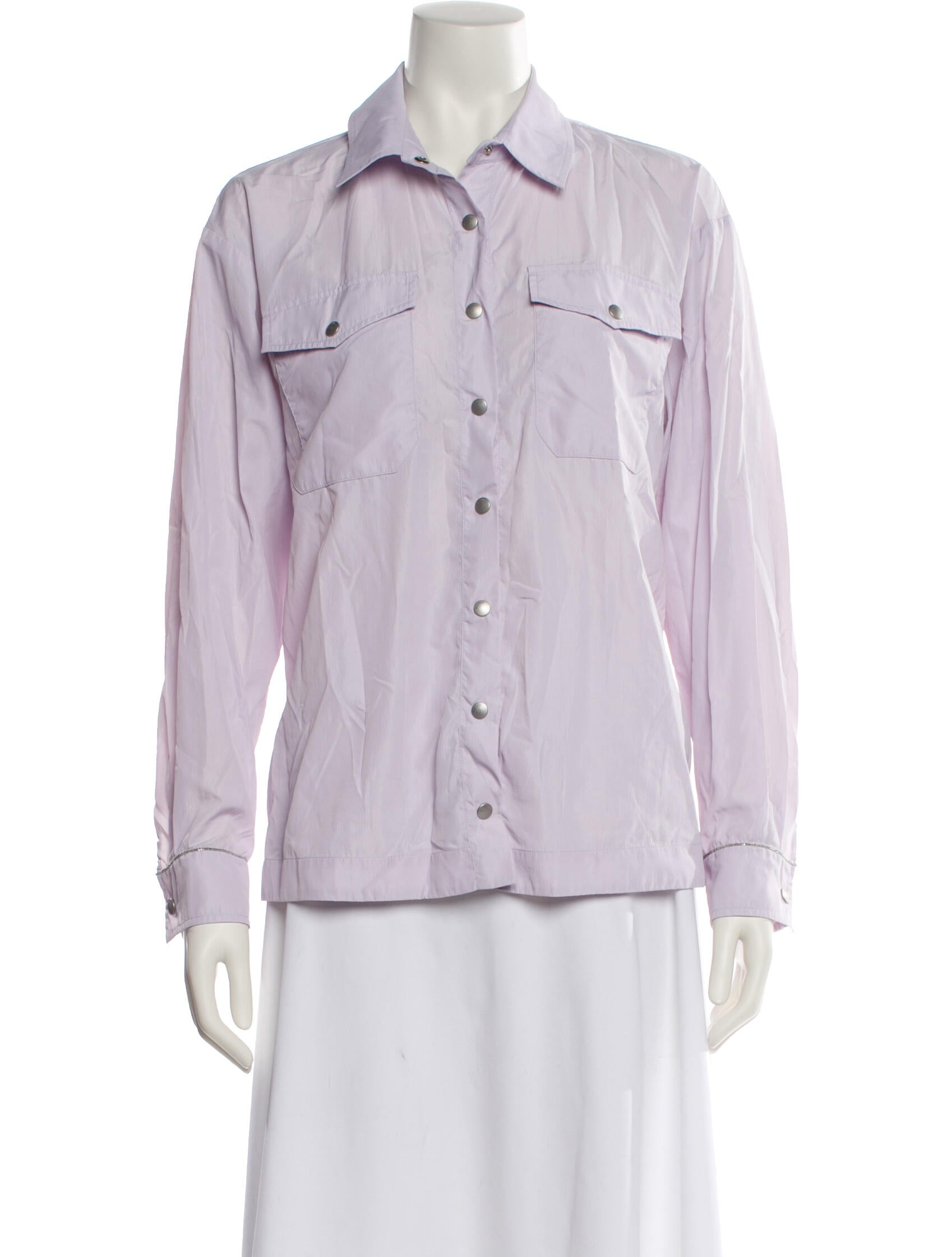 Peserico Long Sleeve Button-Up Top