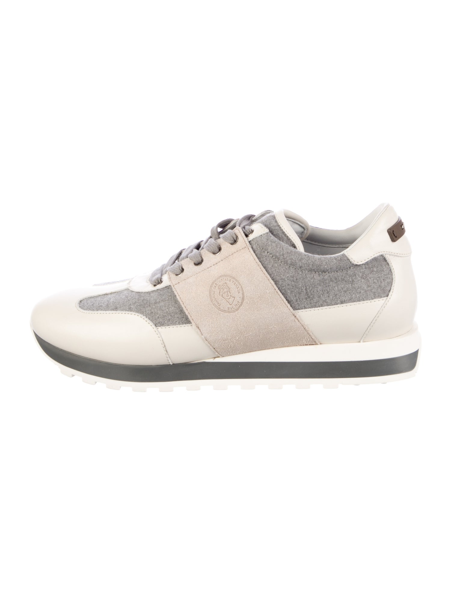 Peserico Suede Colorblock Pattern Sneakers w/ Tags