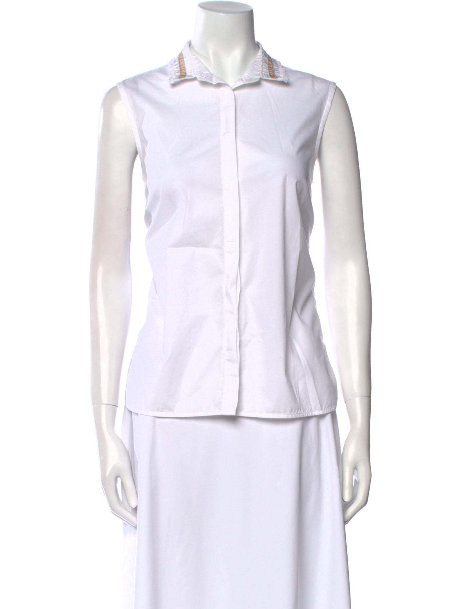 Peserico Sleeveless Button-Up Top