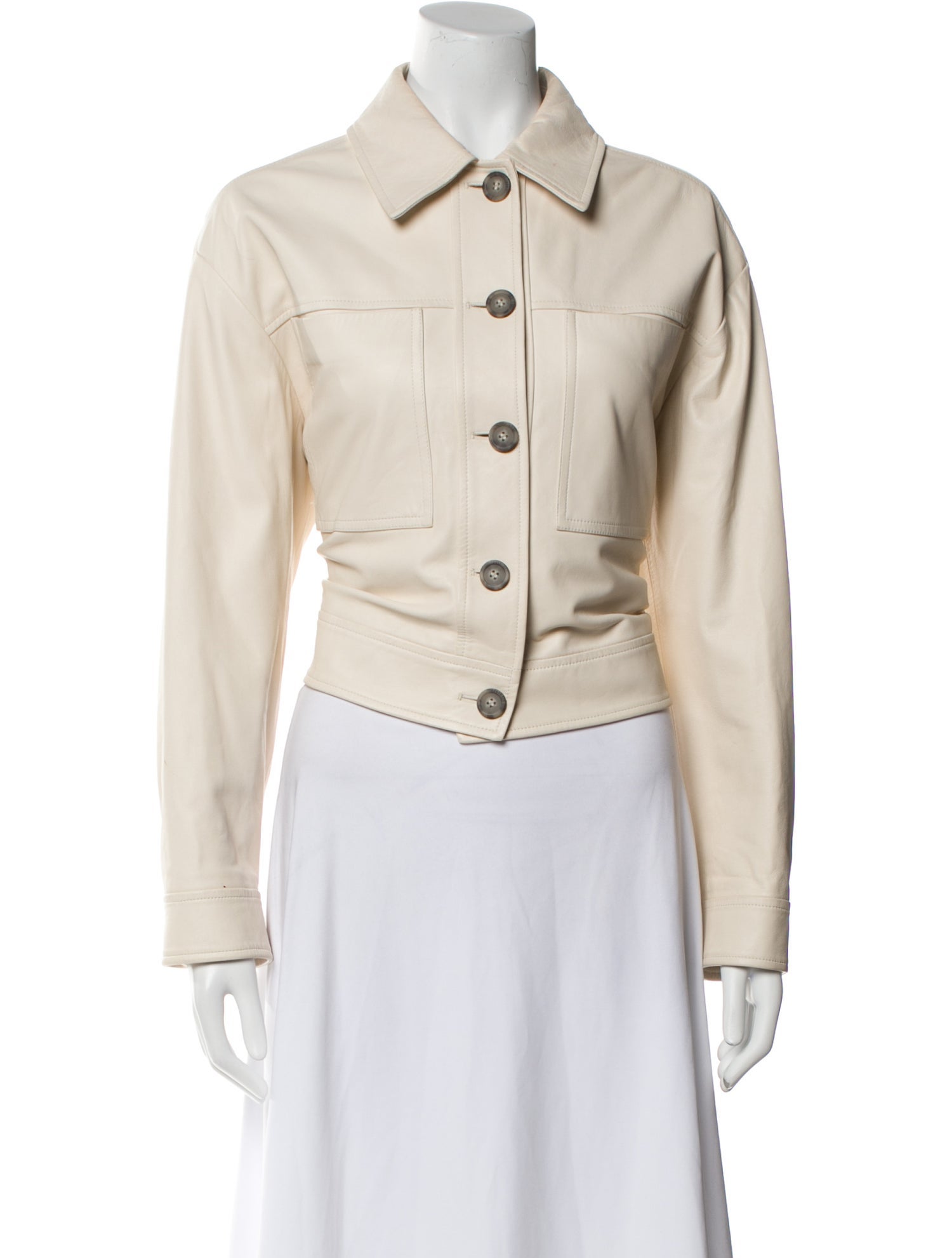 Peserico Leather Denim Jacket