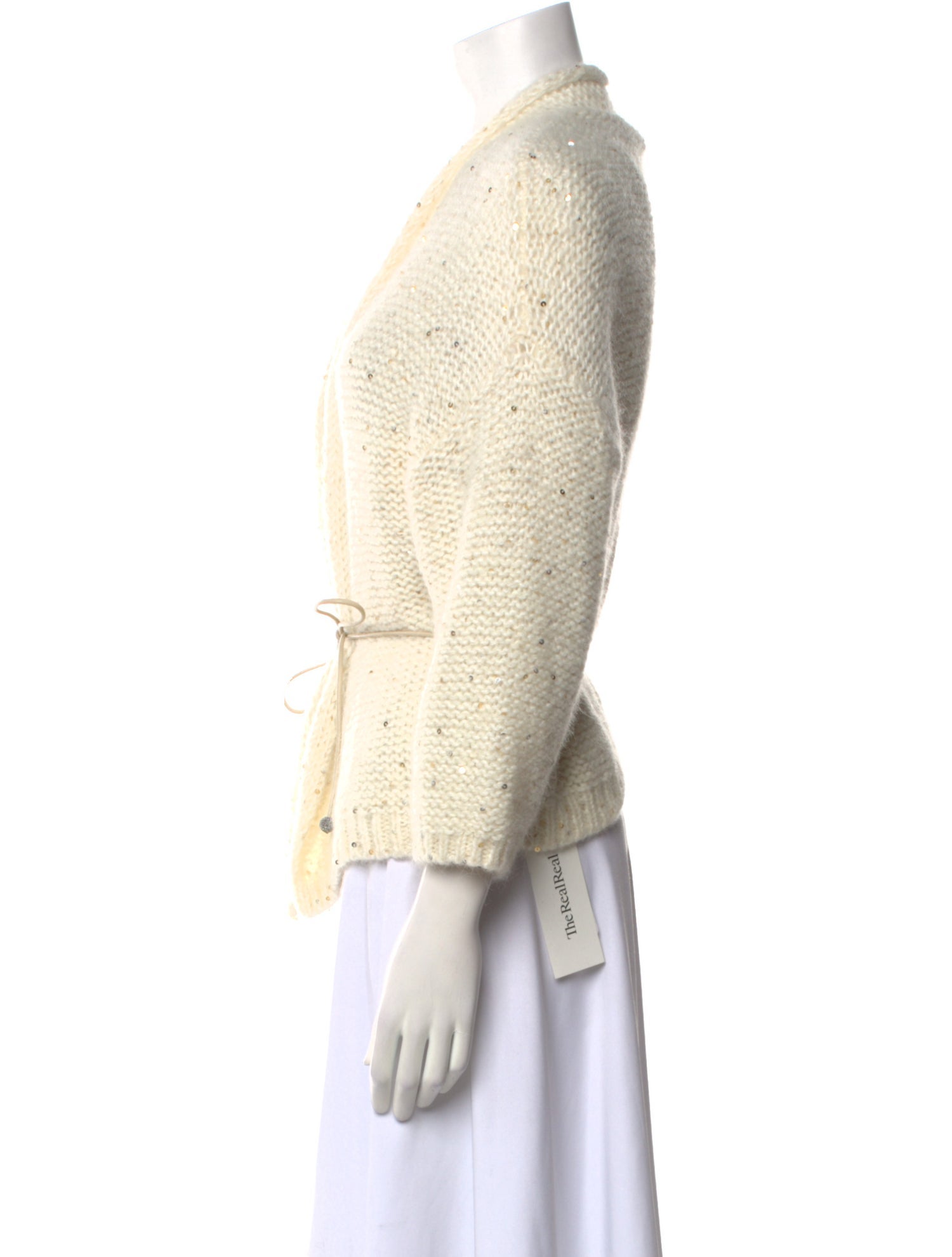 Peserico Crochet Open Front Sweater w/ Tags