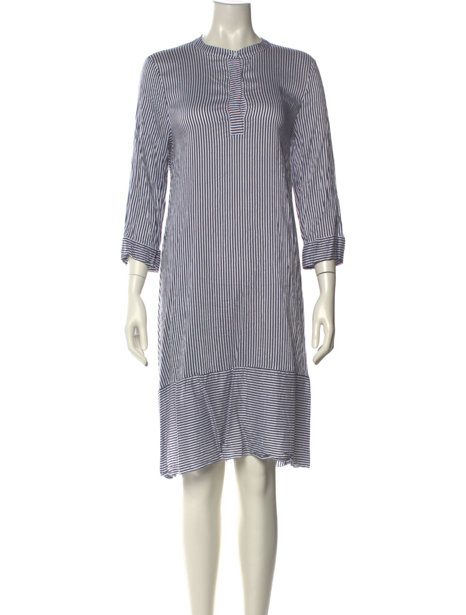 Peserico Striped Knee-Length Dress