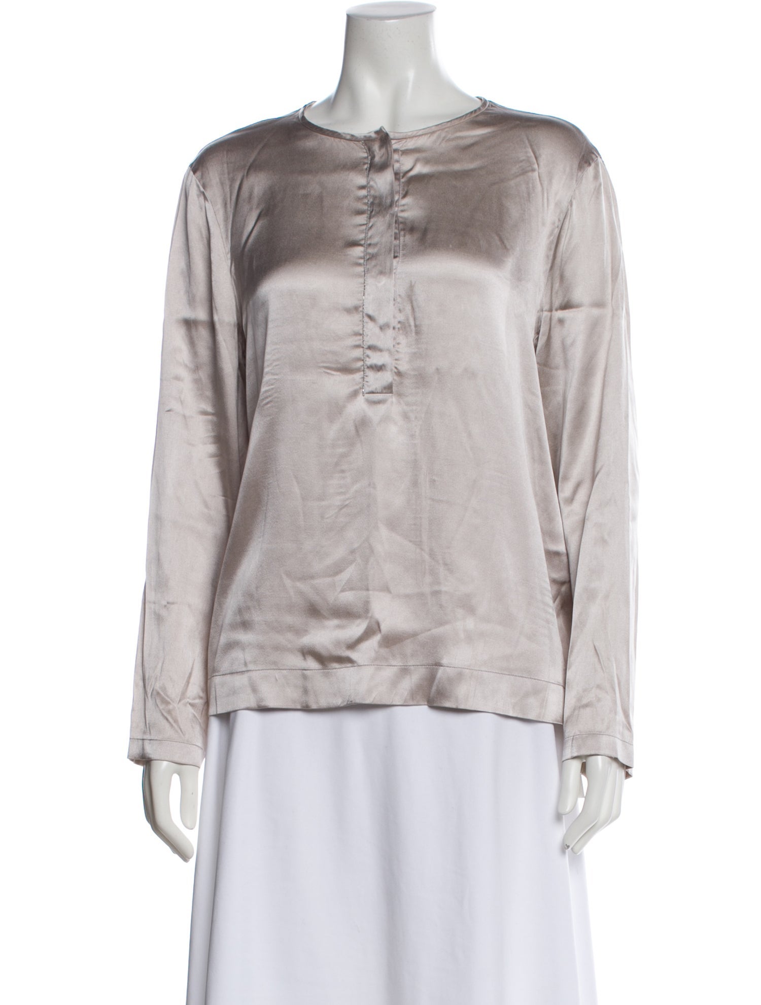 Peserico Silk Crew Neck Blouse