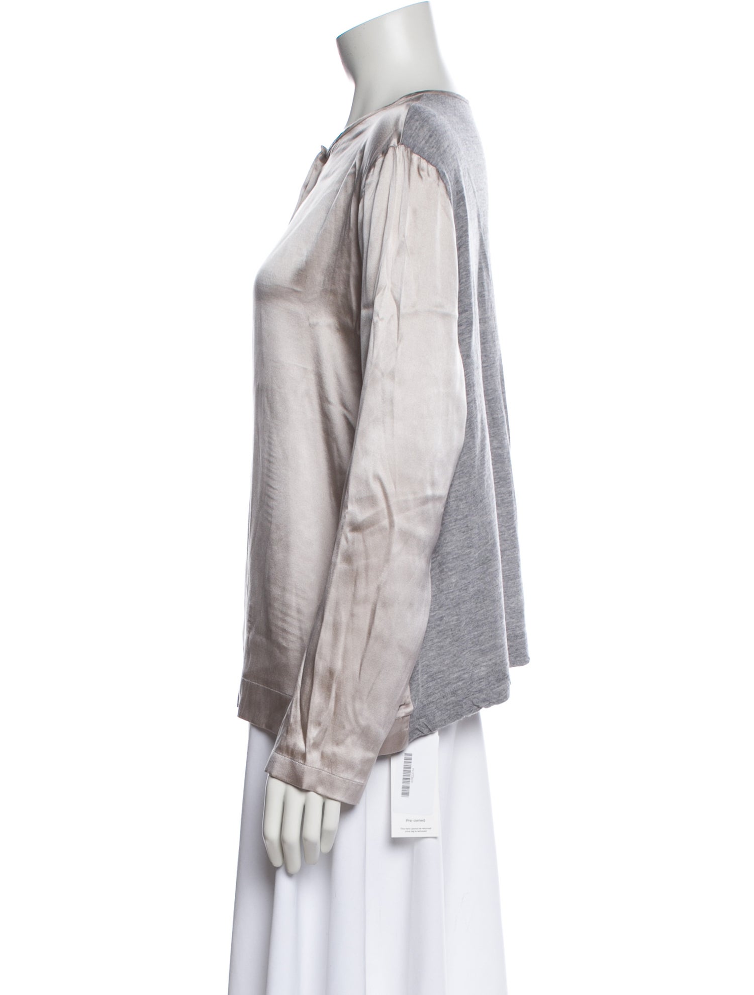 Peserico Silk Crew Neck Blouse