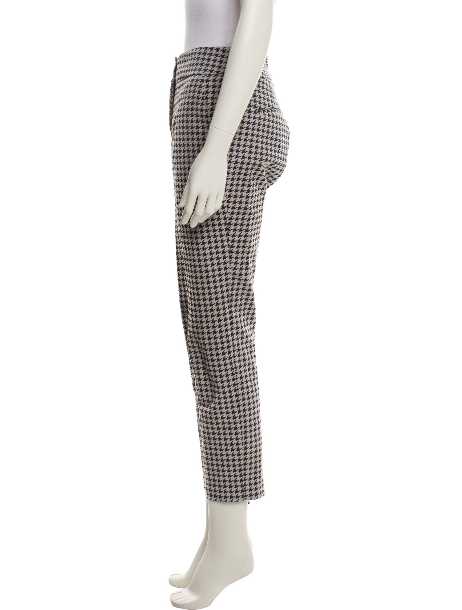Peserico Houndstooth Print Skinny Leg Pants