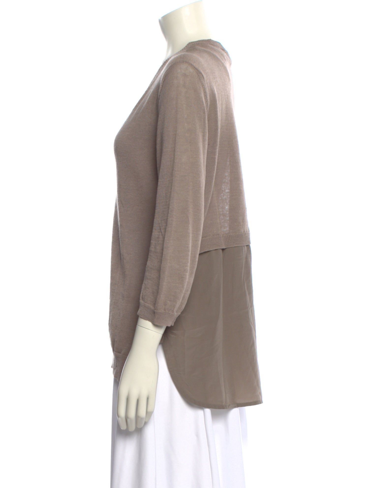 Peserico Linen V-Neck Sweater