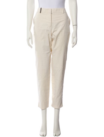 Pre-owned Peserico Straight Leg Pants In White
