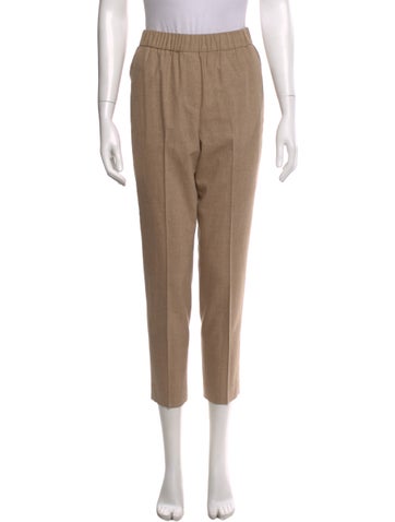 Pre-owned Peserico Virgin Wool Straight Leg Pants In Neutral
