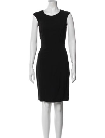 Pre-owned Peserico Scoop Neck Knee-length Dress In Blue