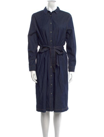 Pre-owned Peserico Midi Length Dress In Blue