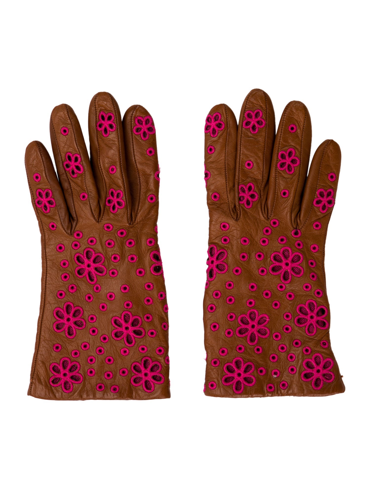 Portolano Leather Eyelet Gloves
