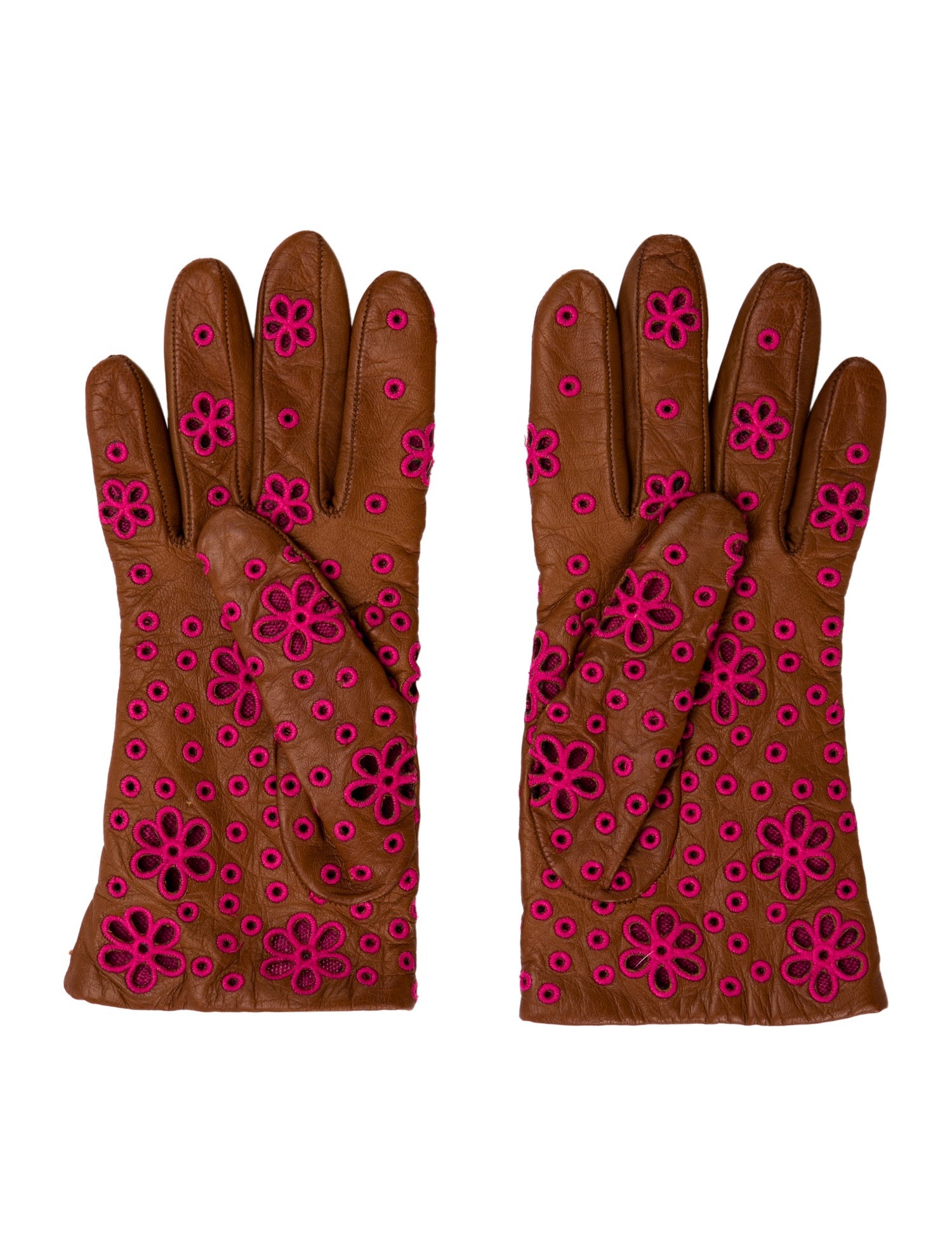 Portolano Leather Eyelet Gloves