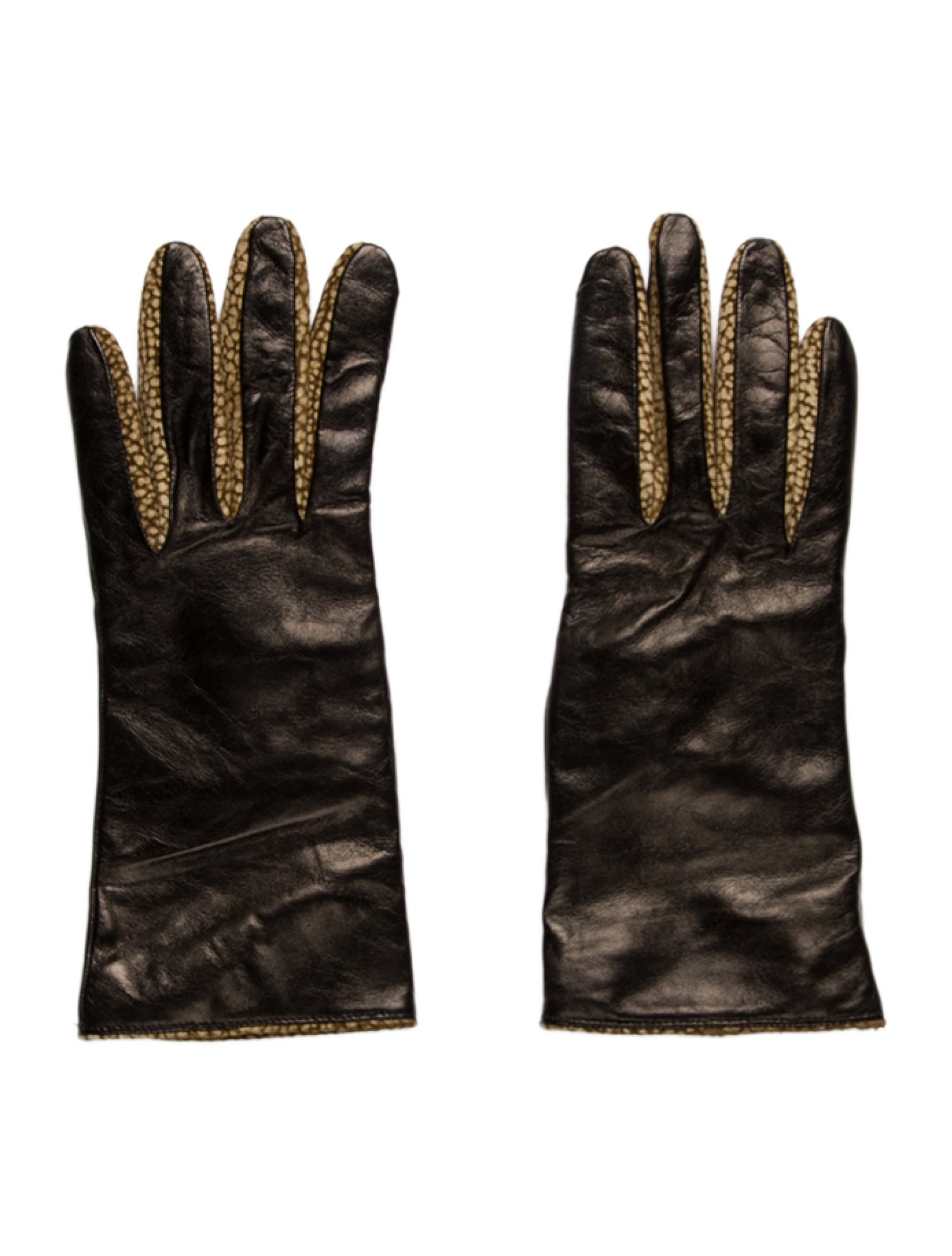 Portolano Leather Animal Print Gloves