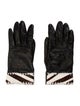 Portolano Leather Gloves With Stripes Trim.