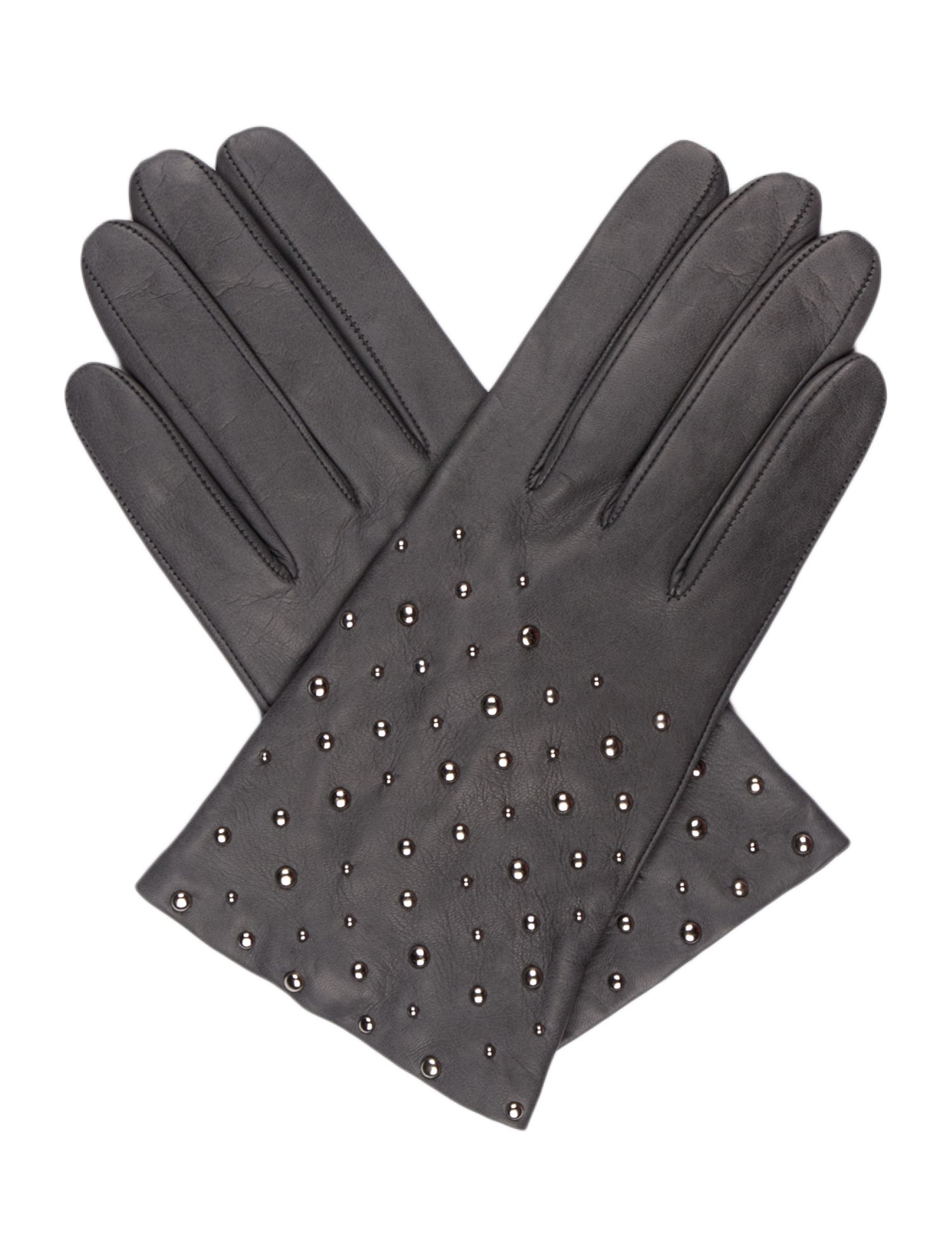 Portolano Leather Studded Gloves w/Tags