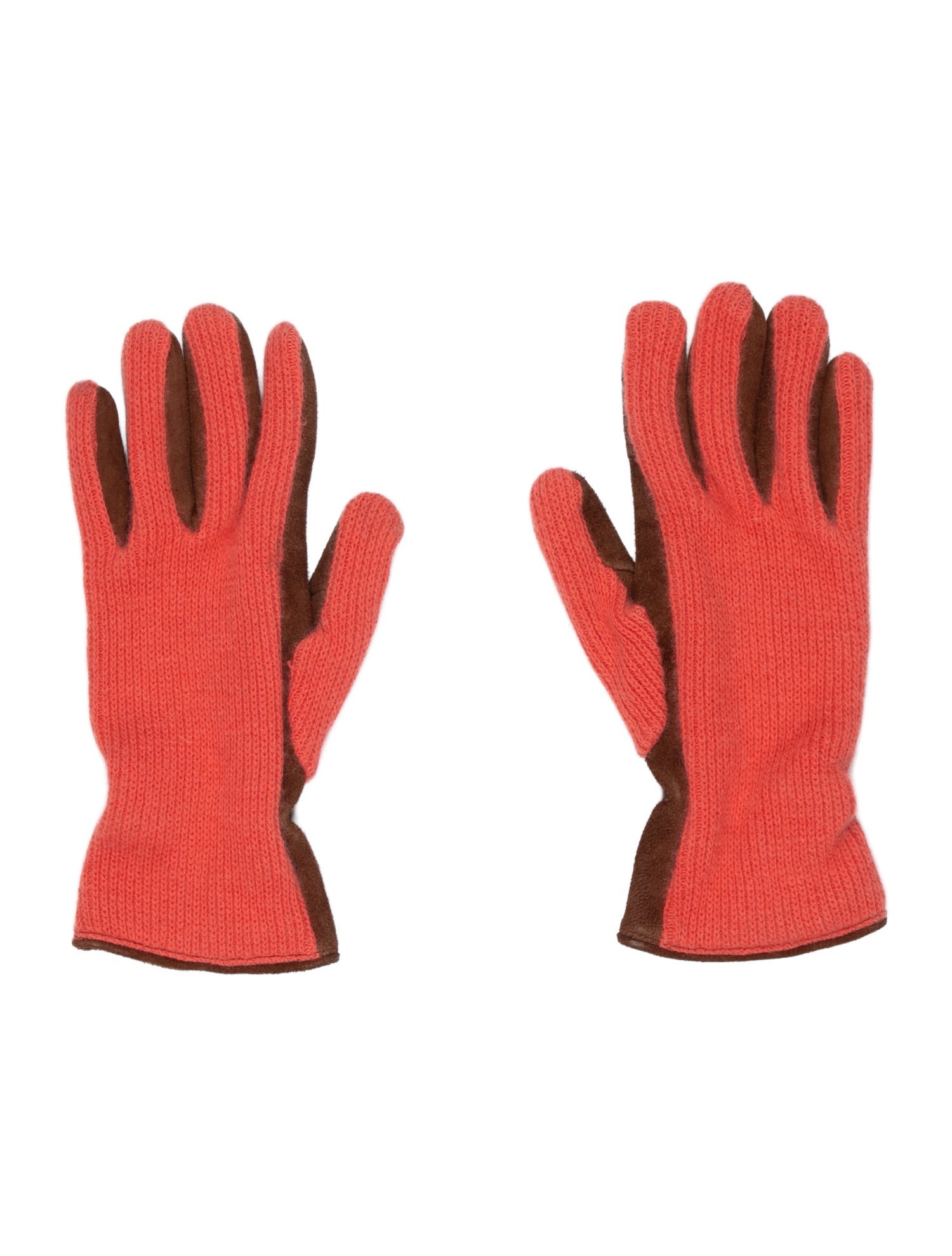 Portolano Suede Trim Knit Gloves