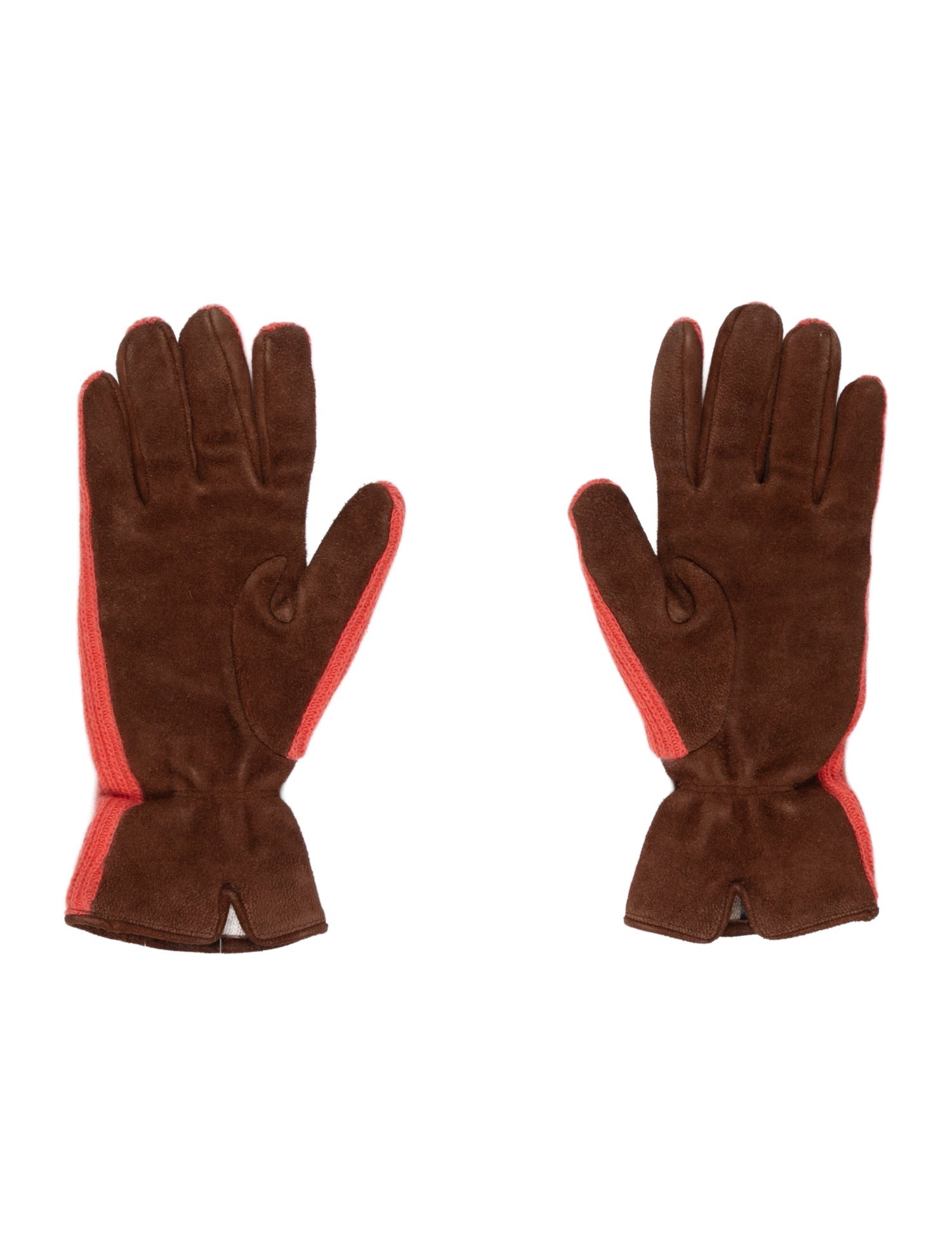 Portolano Suede Trim Knit Gloves