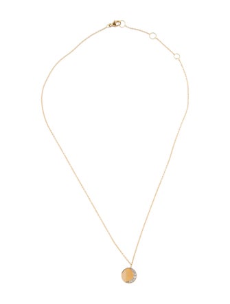 Pamela Love 18K Diamond Moon Phase Reversible Pendant Necklace