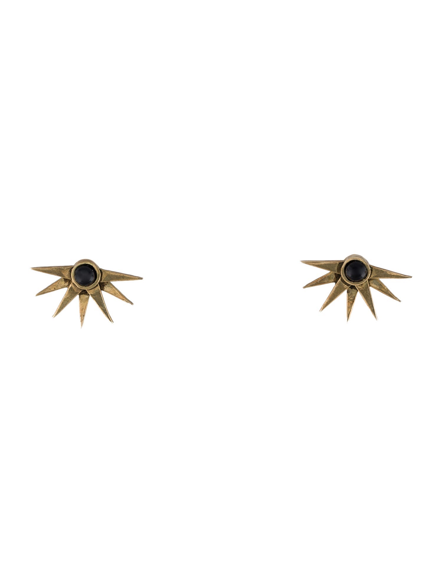 Pamela Love Onyx Sunburst Stud Earrings