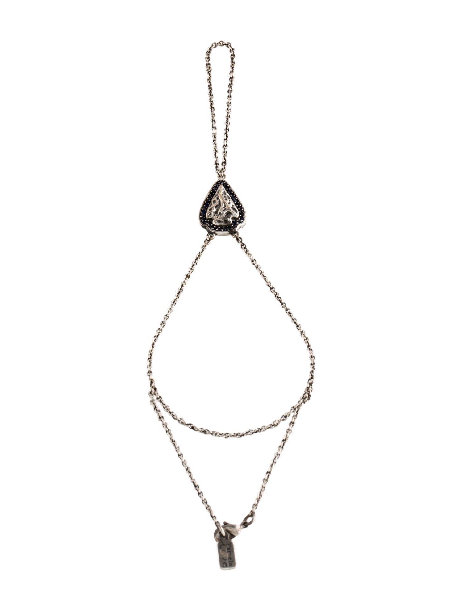 Pamela Love Stone Head Hand Chain Link Bracelet