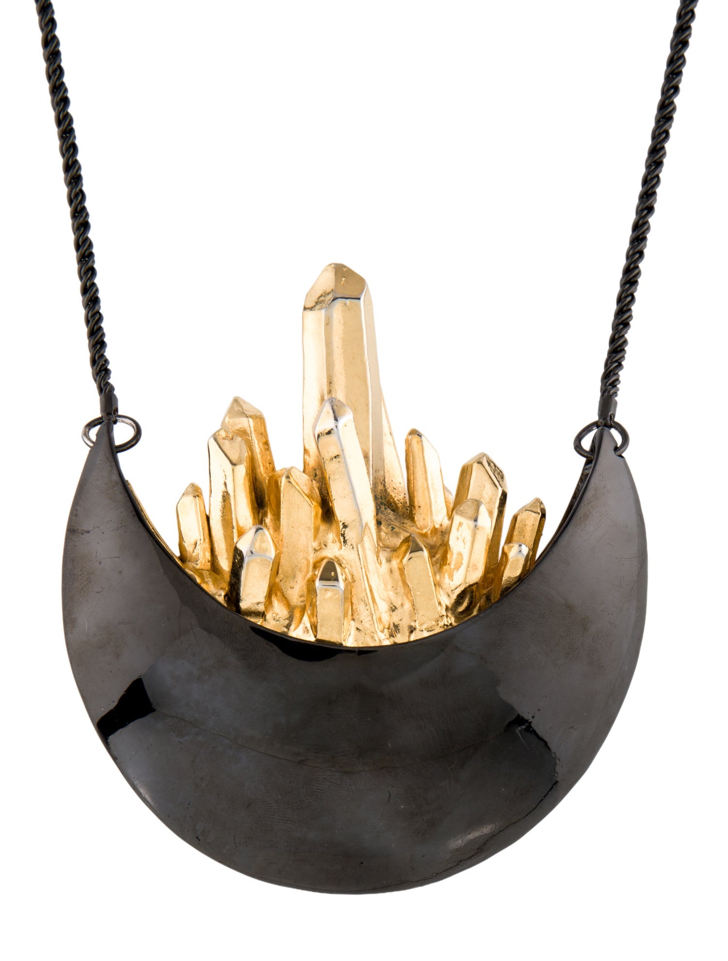 Pamela Love Enamel Crescent Necklace