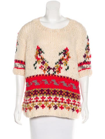 Paul & Joe Sister Abstract Pattern Wool-Blend Sweater