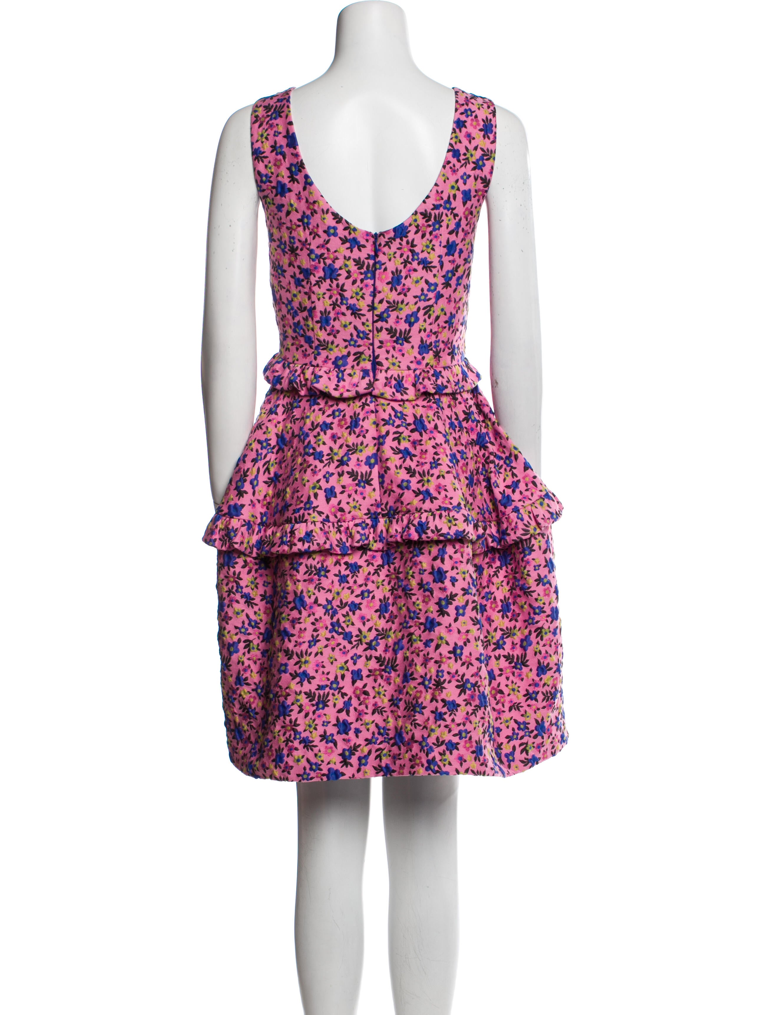 P.A.R.O.S.H. Floral Print Knee-Length Dress