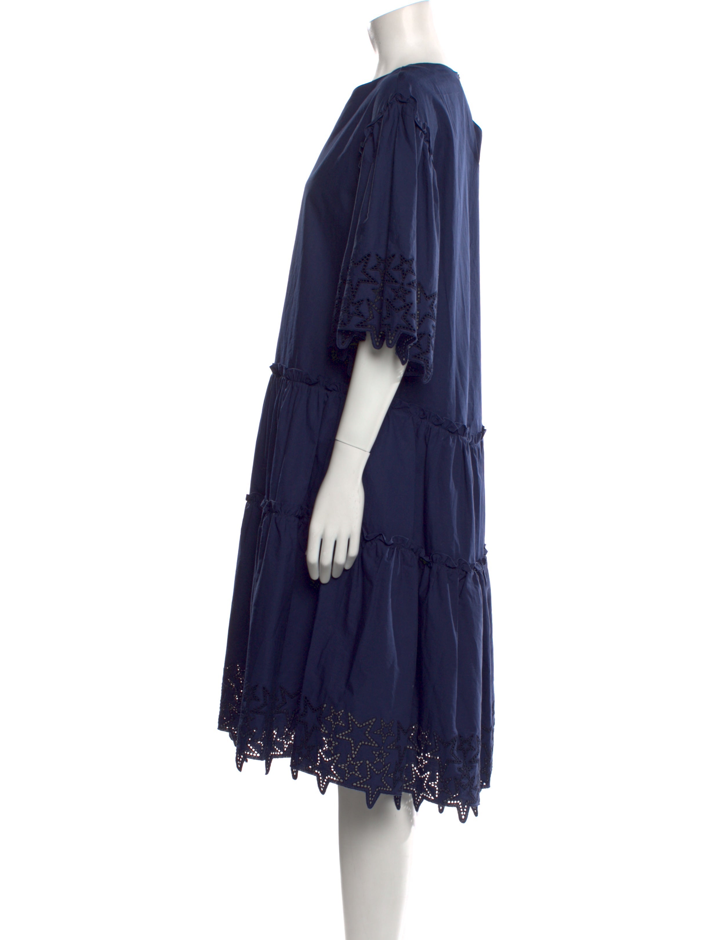 P.A.R.O.S.H. Crew Neck Midi Length Dress