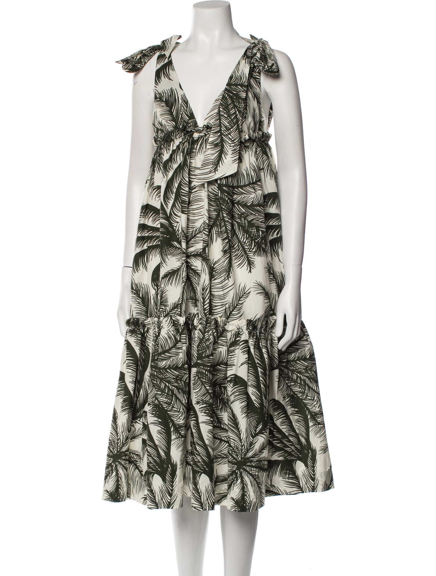 P.A.R.O.S.H. Printed Midi Length Dress