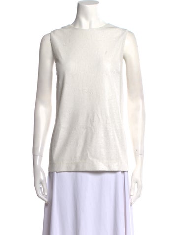 P.a.r.o.s.h. Tops Sequin Bateau Neckline Top L